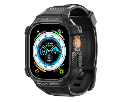 Etui / obudowa na smartwatcha Spigen Rugged Armor ”Pro” Apple Watch Ultra 1 / 2 (49 Mm) Black